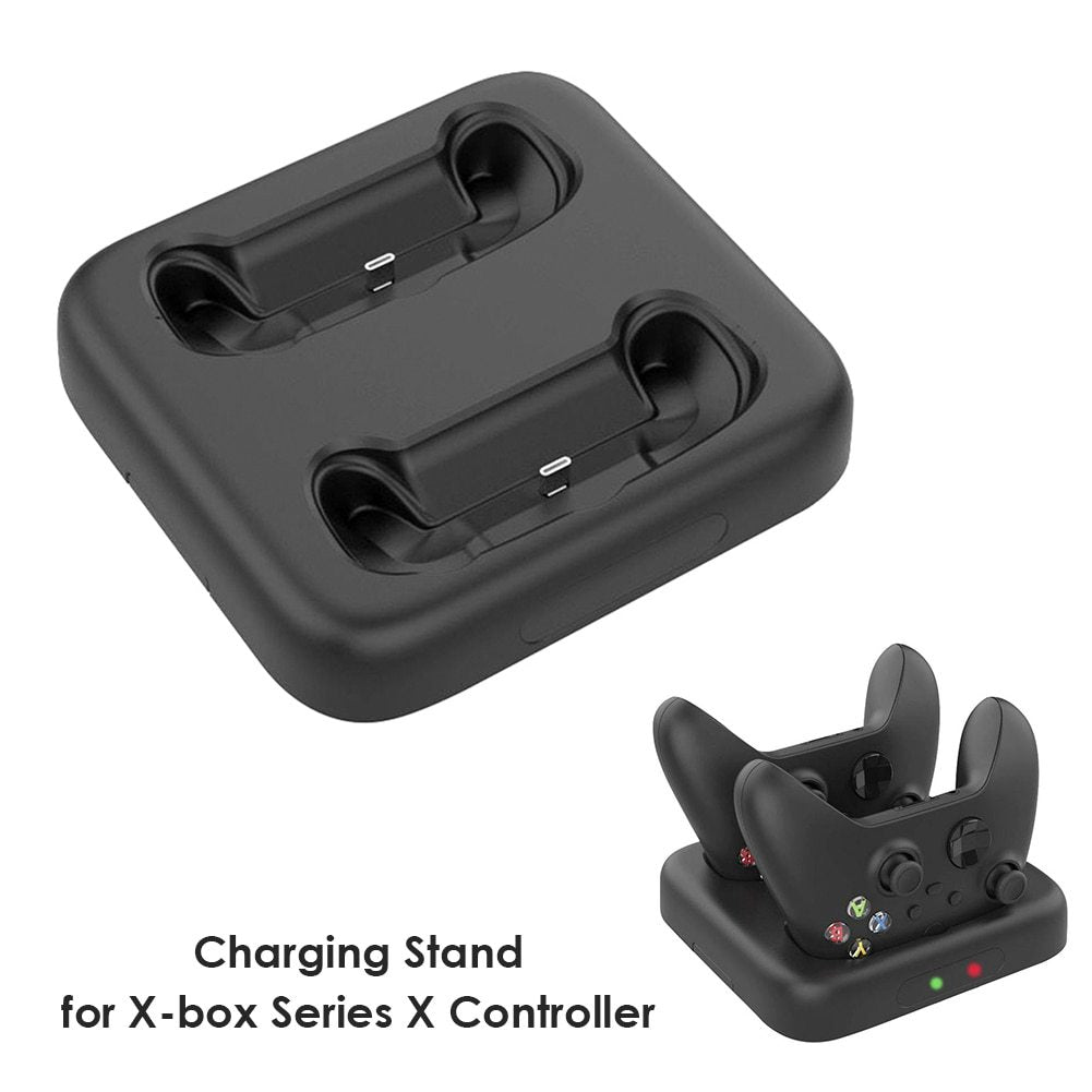 HKM-452115 Dual Controller Charger for Xbox Series S/X - Type-C Connection, ABS Material, Compact Design