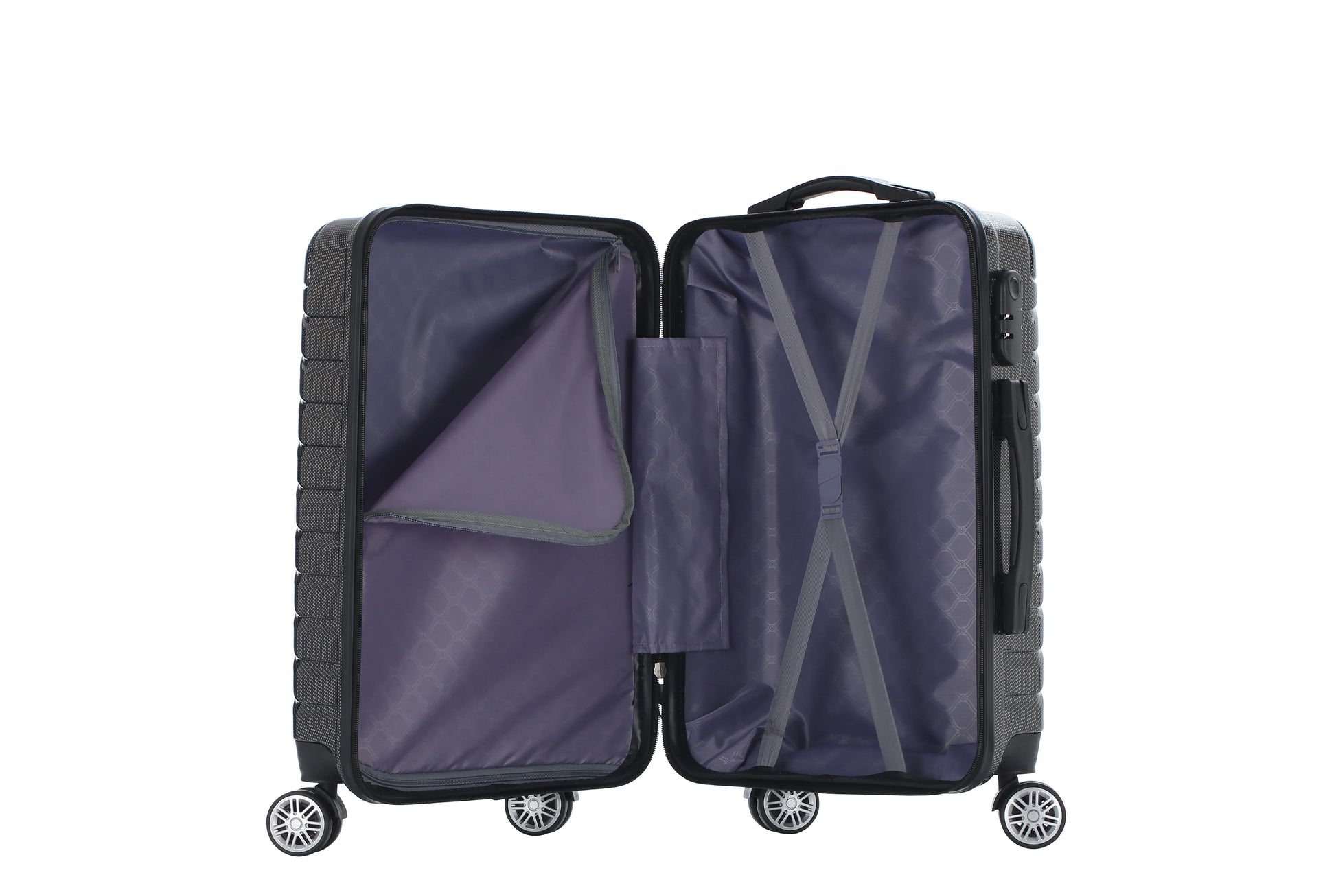 HKM-452179 24 Inch Lightweight Trolley Case with Universal Wheels and 20 Inch Student Luggage Lock Box