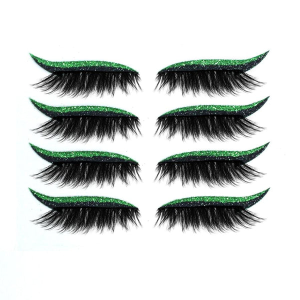HKM-452179 Magnetic 3D False Eyelashes - 4 Pairs of Glue-free Self-adhesive Lashes in Various Colors