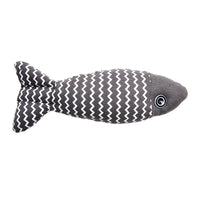 HKM-4522045 Simulated Fish Cat Toy for Dental Care and Stress Relief, Durable Canvas with Catnip