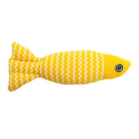 HKM-4522045 Simulated Fish Cat Toy for Dental Care and Stress Relief, Durable Canvas with Catnip
