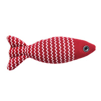 HKM-4522045 Simulated Fish Cat Toy for Dental Care and Stress Relief, Durable Canvas with Catnip