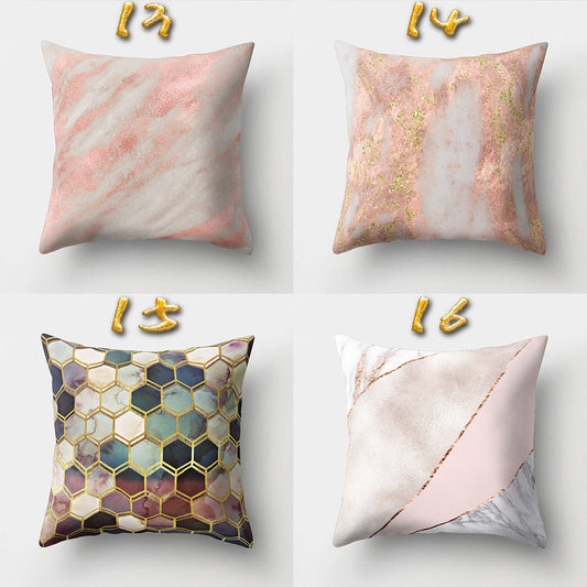 HKM-452243 Cartoon Pattern Polyester Pillow Cover - 45x45 cm