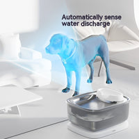 HKM-4523069 Minimalist Circulating Water Dispenser for Dogs and Cats - 7L Capacity with Stainless Steel Tray and Automatic Power Off