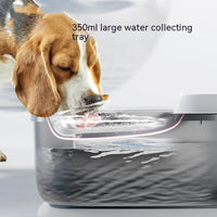 HKM-4523069 Minimalist Circulating Water Dispenser for Dogs and Cats - 7L Capacity with Stainless Steel Tray and Automatic Power Off