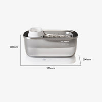 HKM-4523069 Minimalist Circulating Water Dispenser for Dogs and Cats - 7L Capacity with Stainless Steel Tray and Automatic Power Off