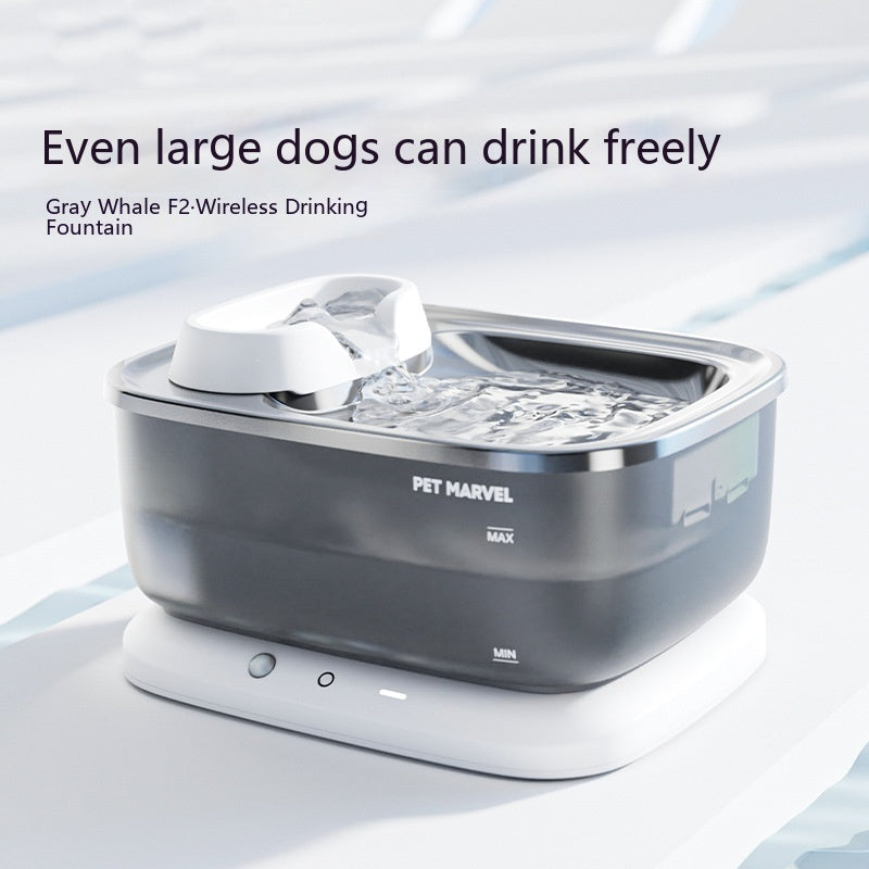 HKM-4523069 Minimalist Circulating Water Dispenser for Dogs and Cats - 7L Capacity with Stainless Steel Tray and Automatic Power Off