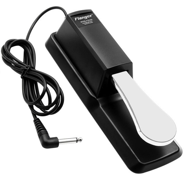 HKM-452307 Universal Metal Sustain Pedal for Electronic and Electric Pianos - 6.5mm Interface, 1.7m Cable Length