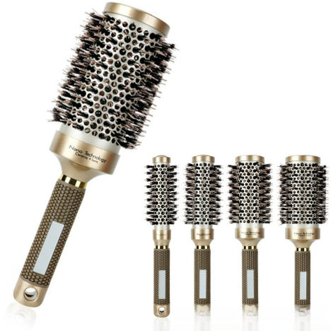 HKM-452371 Elegant Gold Ceramic Aluminum Tube Big Wave Shape Comb - Temperature-Resistant, 25# to 53# Options Available
