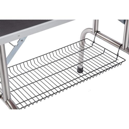 HKM-4524861 Adjustable Heavy Duty Portable Dog Grooming Table with Armrests and Anti-Slip Surface