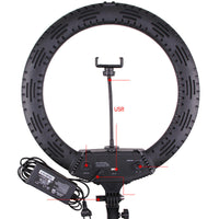 HKM-452499 18 inch Multi-Camera Live Broadcast Ring Light with 210CM Adjustable Stand and Remote Control