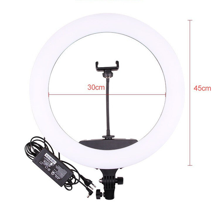 HKM-452499 18 inch Multi-Camera Live Broadcast Ring Light with 210CM Adjustable Stand and Remote Control