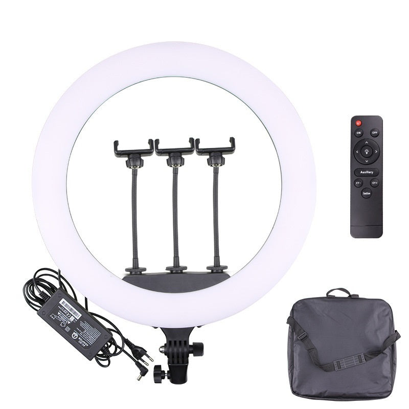 HKM-452499 18 inch Multi-Camera Live Broadcast Ring Light with 210CM Adjustable Stand and Remote Control