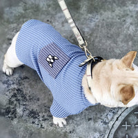 HKM-4525373 Casual Contrast Pocket Embroidered Dog T-Shirt for Everyday Wear