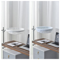 HKM-4526653 Suspended Cat Bed with Black or White Stand and Plush Nest Options