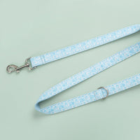 HKM-4526781 Paisley Pattern Dog Collar and Leash Set with Bow - Polyester Material, Multiple Sizes Available