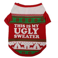 HKM-4527165 Autumn and Christmas Two-Legged Vest for Puppies - Cute Teddy Clothes