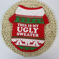 HKM-4527165 Autumn and Christmas Two-Legged Vest for Puppies - Cute Teddy Clothes