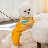 HKM-4527549 Three-Dimensional Chicken Design Warm Dog Clothing in Yellow, Sizes XS to XXL