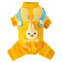 HKM-4527549 Three-Dimensional Chicken Design Warm Dog Clothing in Yellow, Sizes XS to XXL
