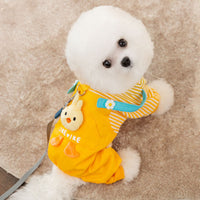 HKM-4527549 Three-Dimensional Chicken Design Warm Dog Clothing in Yellow, Sizes XS to XXL