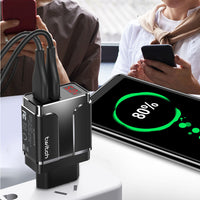 HKM-452819 Dual USB Smart Charger 10.5W for European and American Outlets, 2.4A Max Output