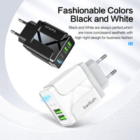 HKM-452819 Dual USB Smart Charger 10.5W for European and American Outlets, 2.4A Max Output