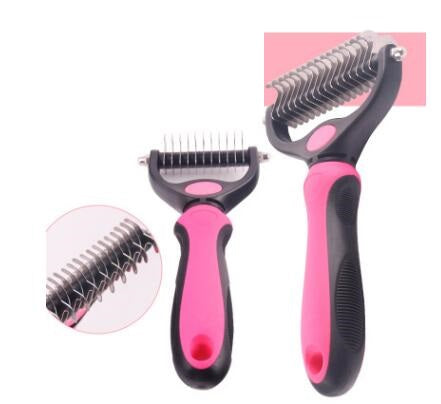HKM-4528573 Stainless Steel Rake Comb with Rounded Edge for Dogs and Cats - Large and Small Sizes Available