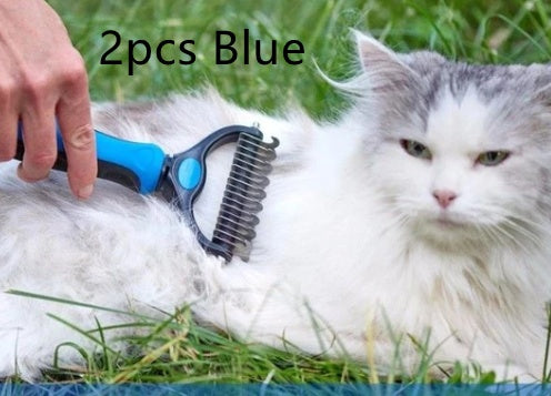 HKM-4528573 Stainless Steel Rake Comb with Rounded Edge for Dogs and Cats - Large and Small Sizes Available