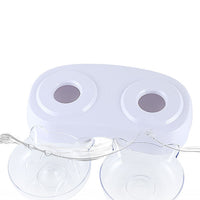 HKM-4528957 Dual Purpose Cat Ears Double Bowl for Food and Water - White Plastic Design