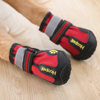 HKM-4529597 Reflective Waterproof Dog Shoes with Stretch Fabric and Rubber Sole