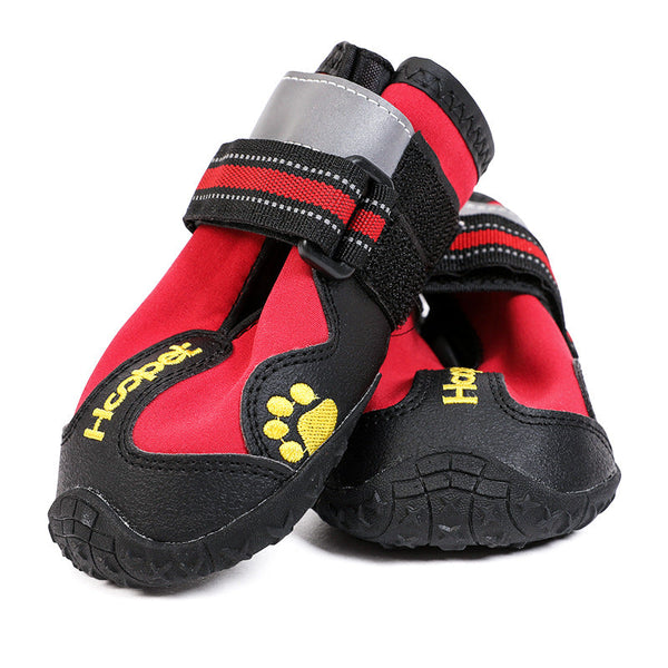 HKM-4529597 Reflective Waterproof Dog Shoes with Stretch Fabric and Rubber Sole