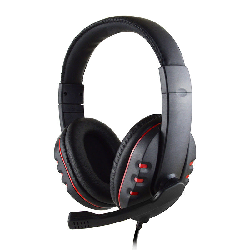 HKM-453011 Wired Over-Ear Headphones with Microphone and 3.5mm Jack - White/Green and Red