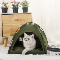 HKM-4530237 Cozy Portable Cat Tent Bed with Removable Non-Slip Soft Pad for Cats and Small Dogs