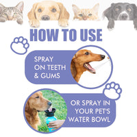 HKM-4530621 Pet Oral Cleaning Spray for Cats and Dogs - Fresh Breath and Gum Care