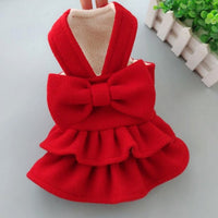 HKM-4531133 Solid Color Pet Dress for New Year and Christmas - Wool Material, Various Sizes Available