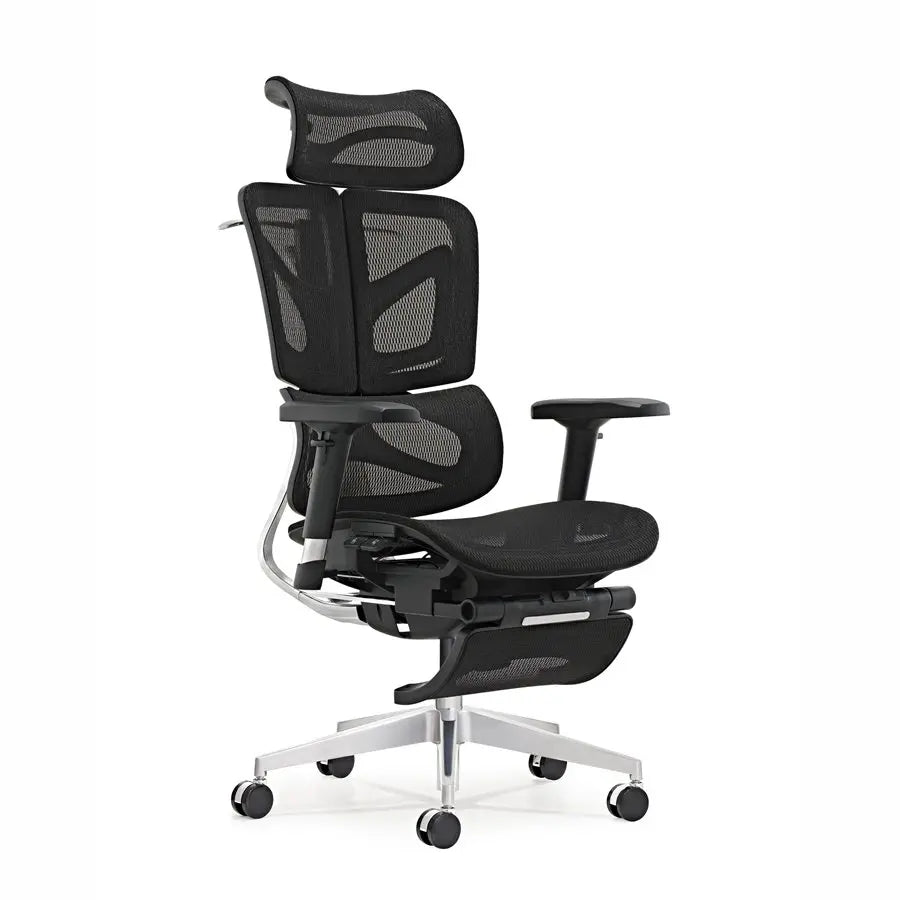 HKM-453395 Ergonomic Mesh Office Chair with Aluminium Base and Rotating Design