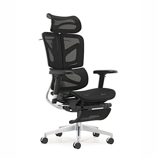 HKM-453395 Ergonomic Mesh Office Chair with Aluminium Base and Rotating Design