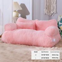 HKM-4534205 Warm Rabbit Plush Sofa Nest for Pets - Multiple Sizes Available