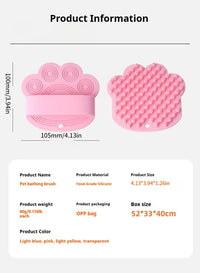 HKM-4534333 Pet Bathing Brush with Gentle Rubber Massage Comb for Dogs