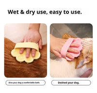 HKM-4534333 Pet Bathing Brush with Gentle Rubber Massage Comb for Dogs