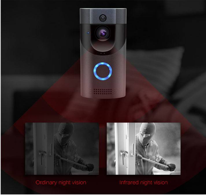 HKM-453459 Smart Wi-Fi Video Doorbell with Mobile Remote Intercom Functionality