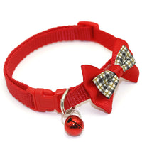 HKM-4534717 Plaid Bow Collar for Cats ¨C Casual Style, Universal Fit, Durable Polypropylene Material