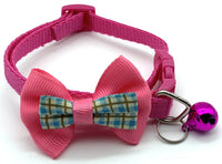 HKM-4534717 Plaid Bow Collar for Cats ¨C Casual Style, Universal Fit, Durable Polypropylene Material