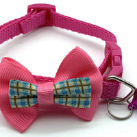 HKM-4534717 Plaid Bow Collar for Cats ¨C Casual Style, Universal Fit, Durable Polypropylene Material