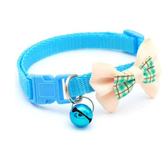 HKM-4534717 Plaid Bow Collar for Cats ¨C Casual Style, Universal Fit, Durable Polypropylene Material