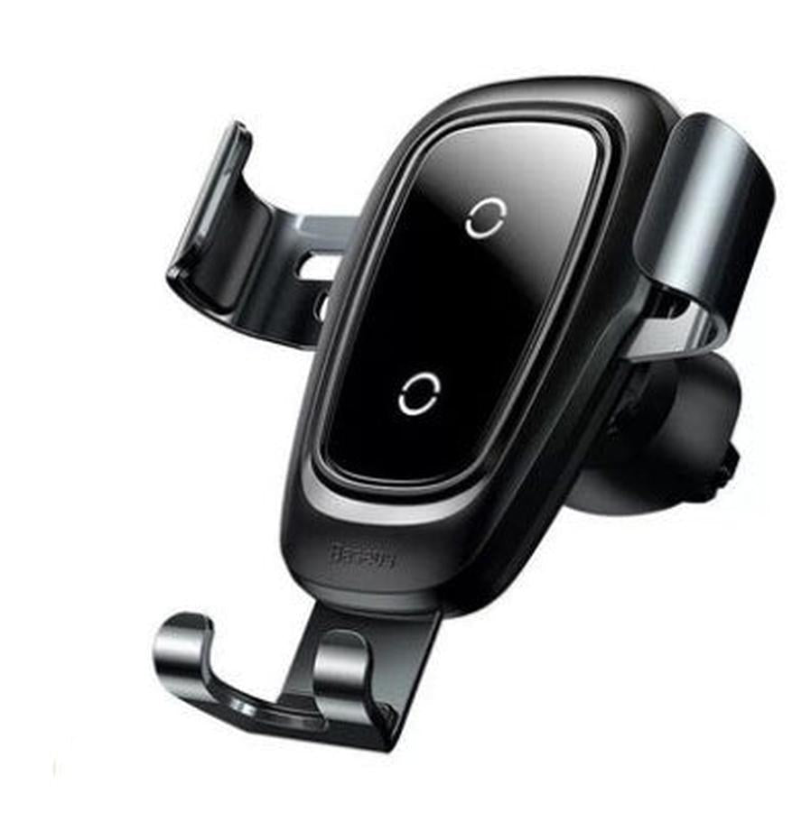 HKM-453651 360-Degree Rotating Qi Wireless Charger with Fast Charging for Mobile Phones and Cars - ABS, Aluminum Alloy, Glass Construction