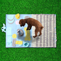 HKM-453779 Foraging Training Mat - Cloth Sniffing Mat in Pink and Beige, 60x90cm & 45x45cm Options