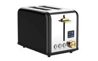 HKM-453843 LED Timer Display Stainless Steel Compact 2-Slice Electric Toaster