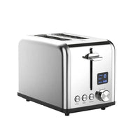 HKM-453843 LED Timer Display Stainless Steel Compact 2-Slice Electric Toaster